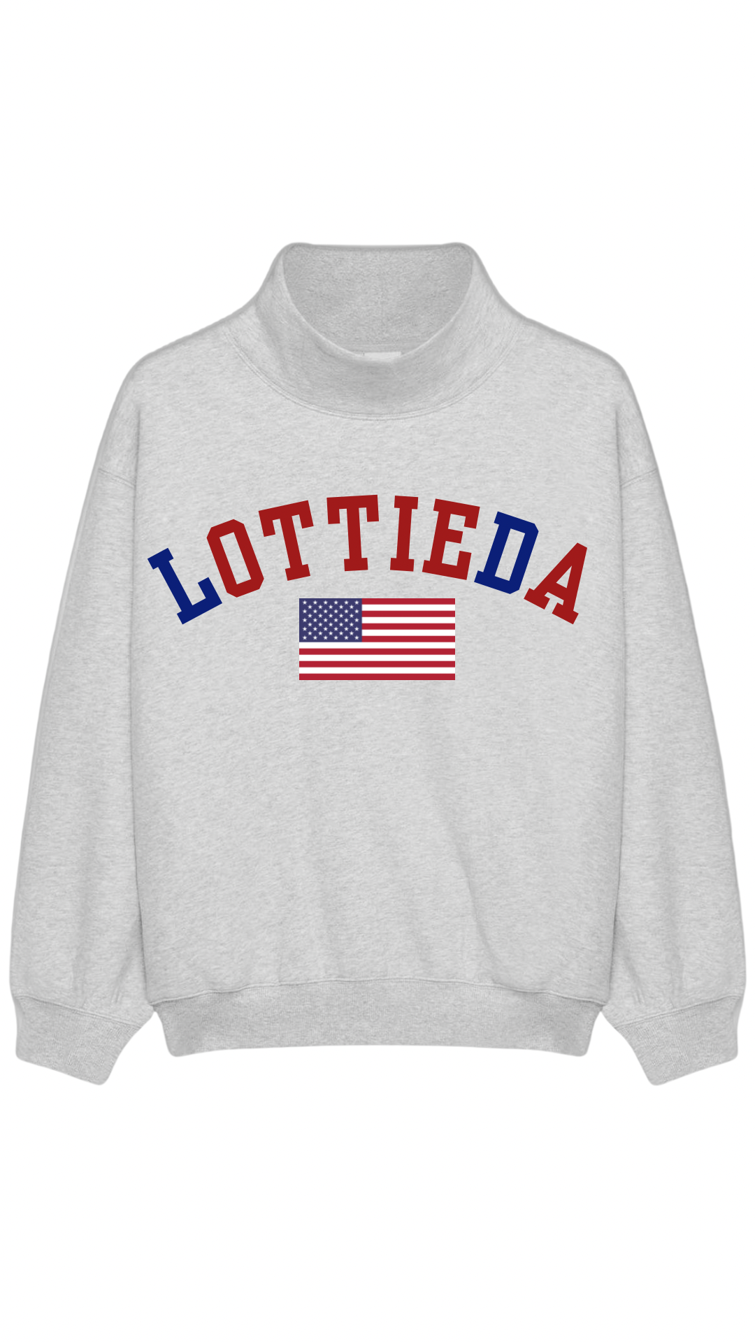 Classic USA Flag Mock Neck