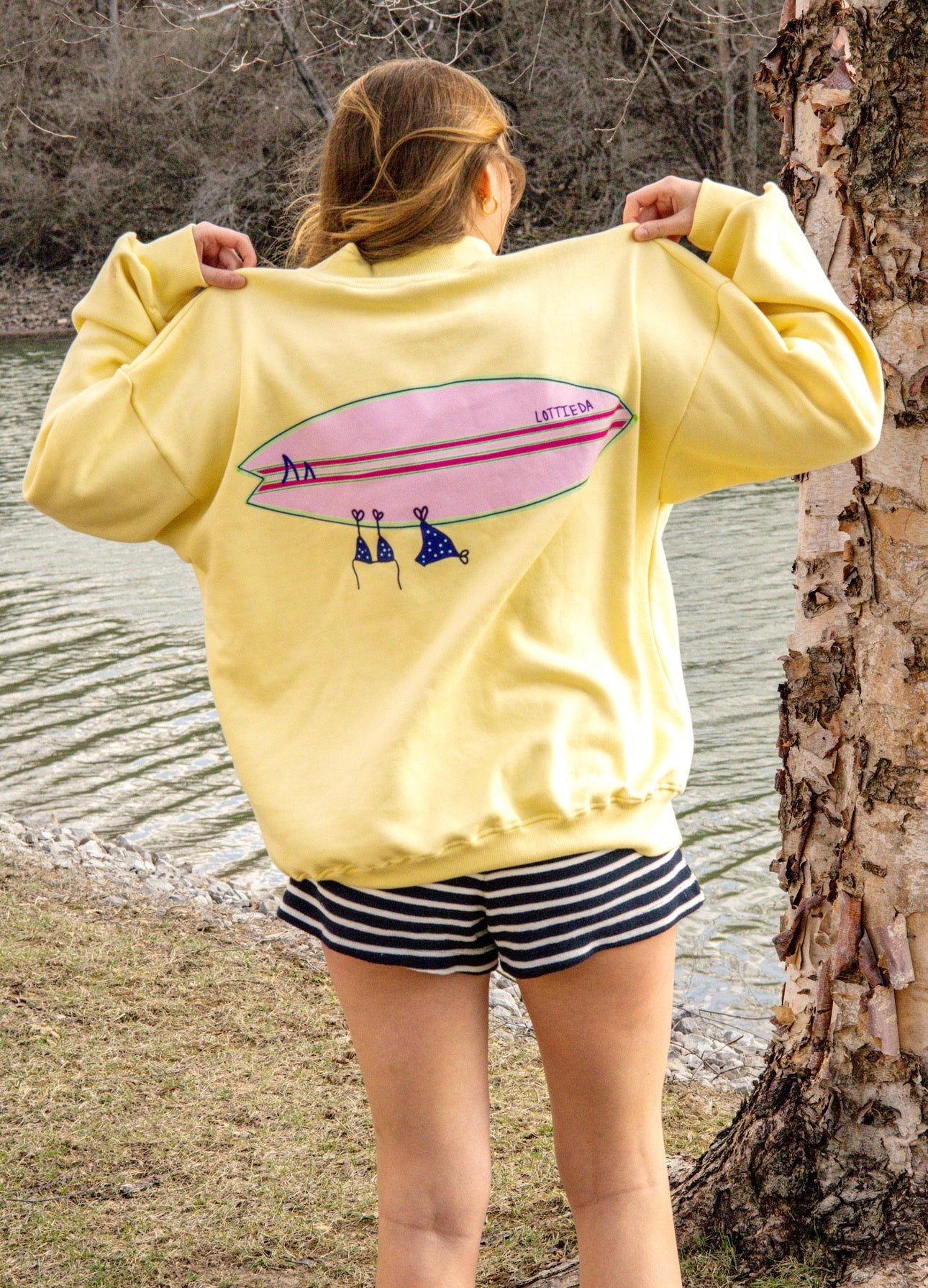 LOTTIEDA Beach Babe Mock Neck