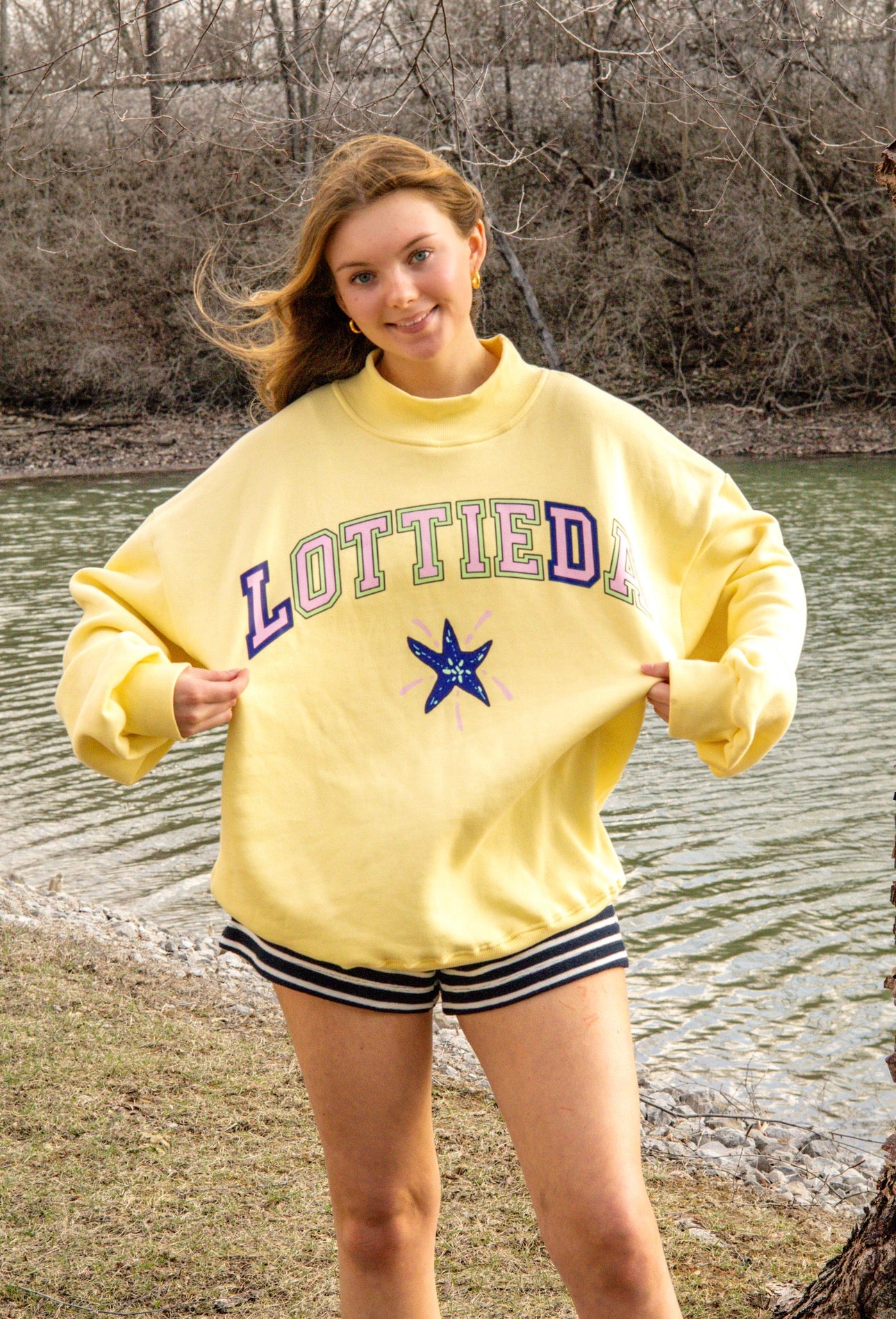 LOTTIEDA Beach Babe Mock Neck